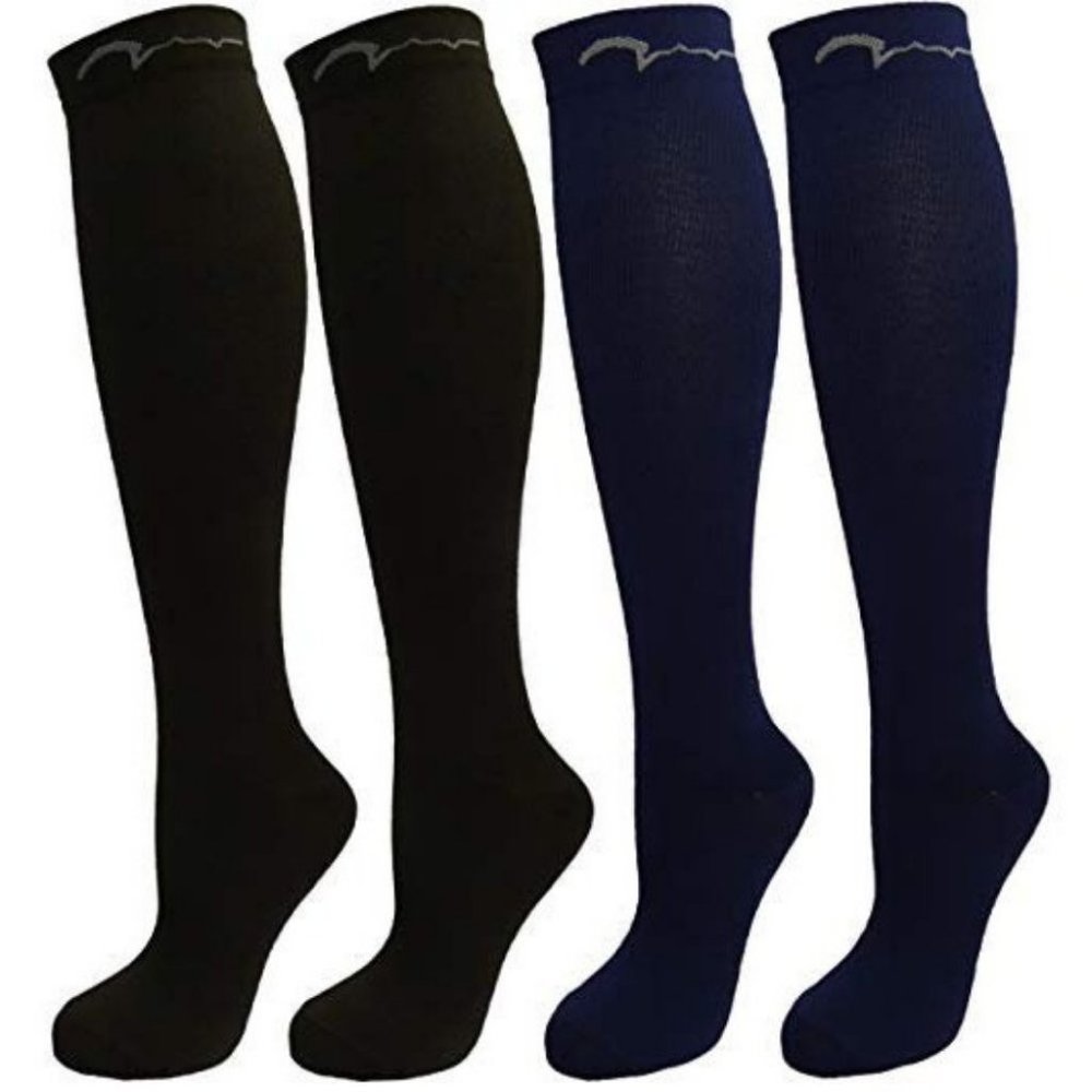 4 Pair Small Extra Soft Assorted Compression Socks - image 1